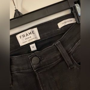 Frame Denim, Le High Straight (Black)